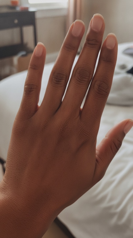 The same hand photographed without a ring